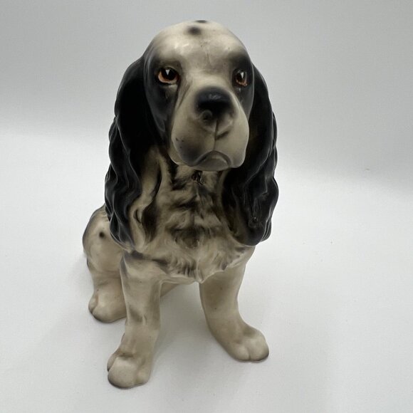 Vintage 6" Cocker Spaniel Dog Porcelain Figurine Erich Stauffer Mid Century Japa - Picture 2 of 16